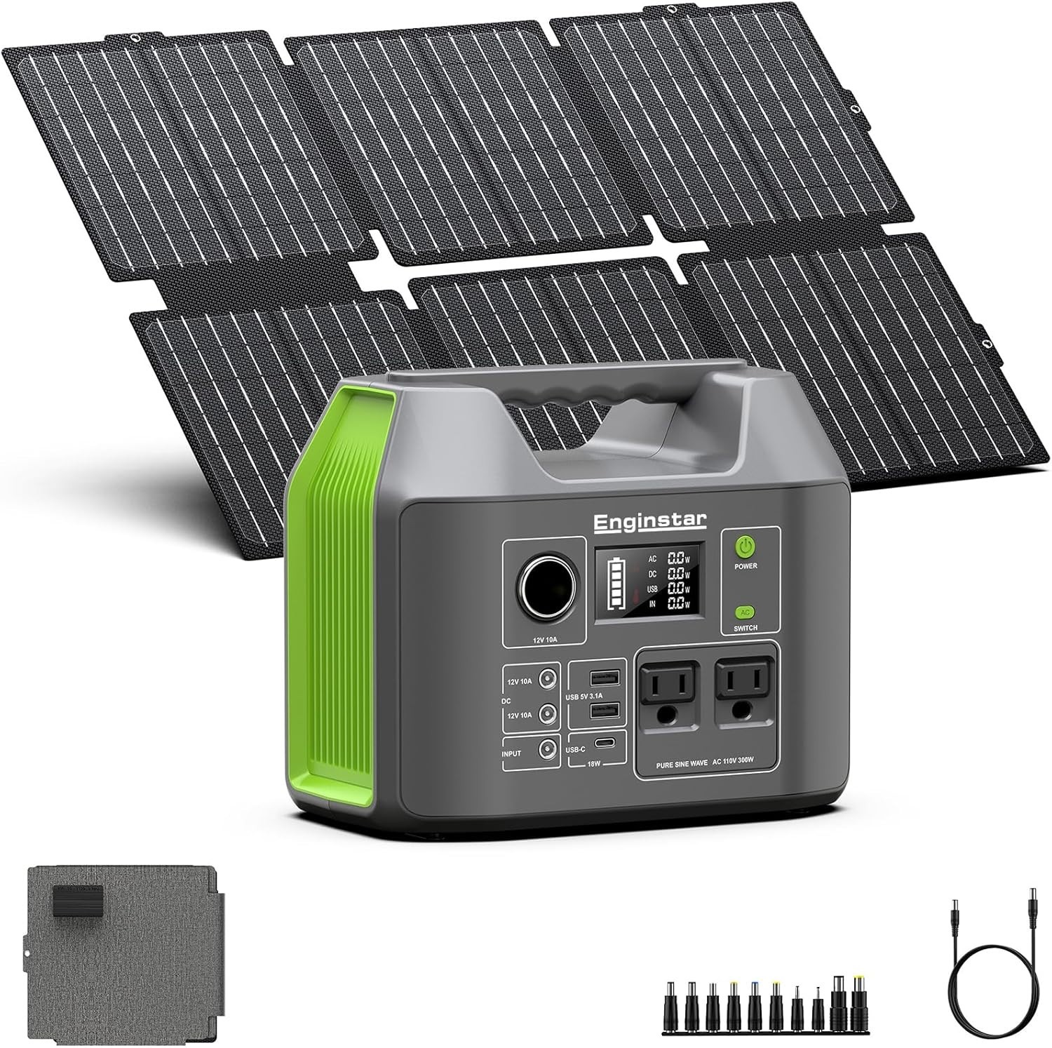 Portable Solar Generator Lithium Battery 300W Power Station for Camping