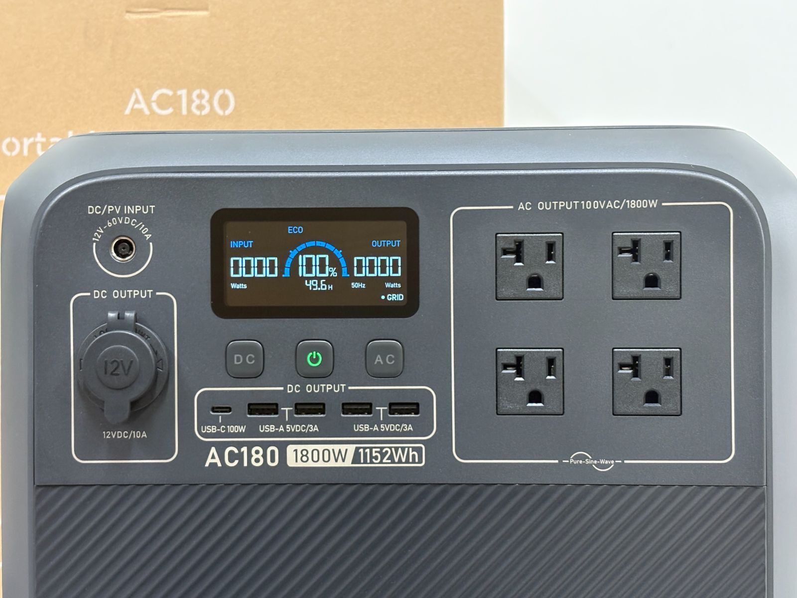 BLUETTI AC180T 1800W 1433Wh Portable Power Station 39 Charges for Phone Used
