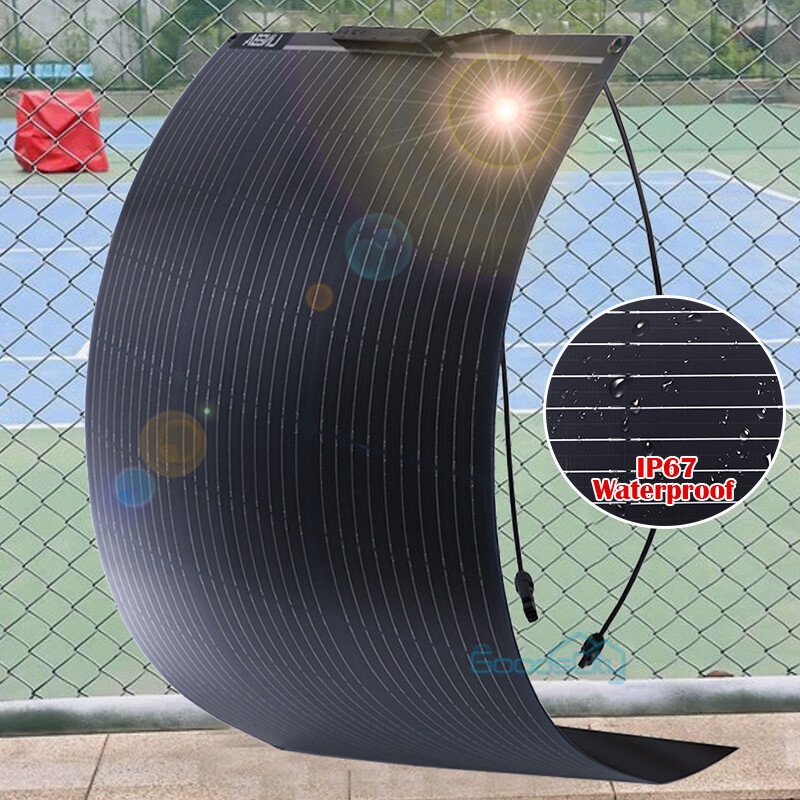 NEWEST 200w 400w Mono Semi-flexible Solar Panel Kit for RV/Car battery/Boat/Home