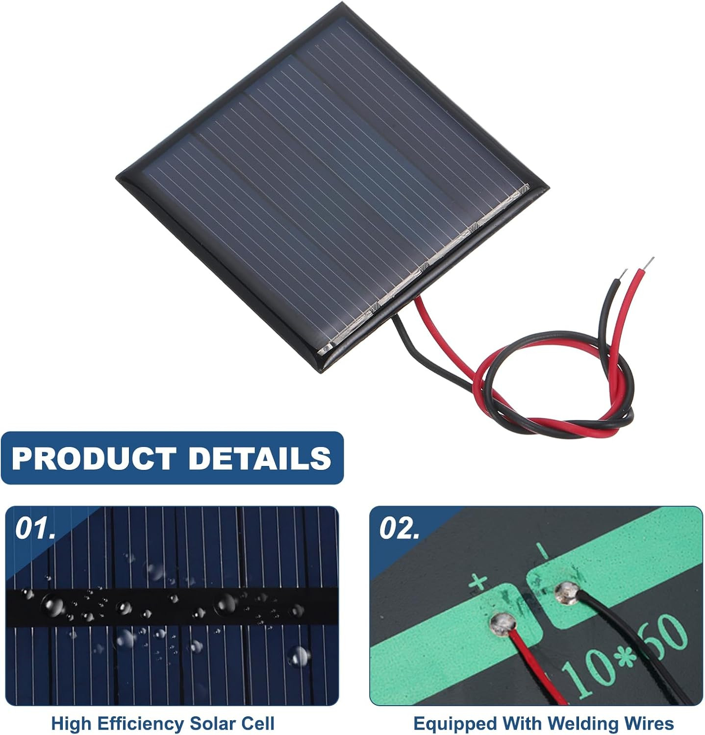 10 Pcs 2V 0.22W 110Ma Mini Solar Panels, Small Polycrystalline Solar Cell Panel