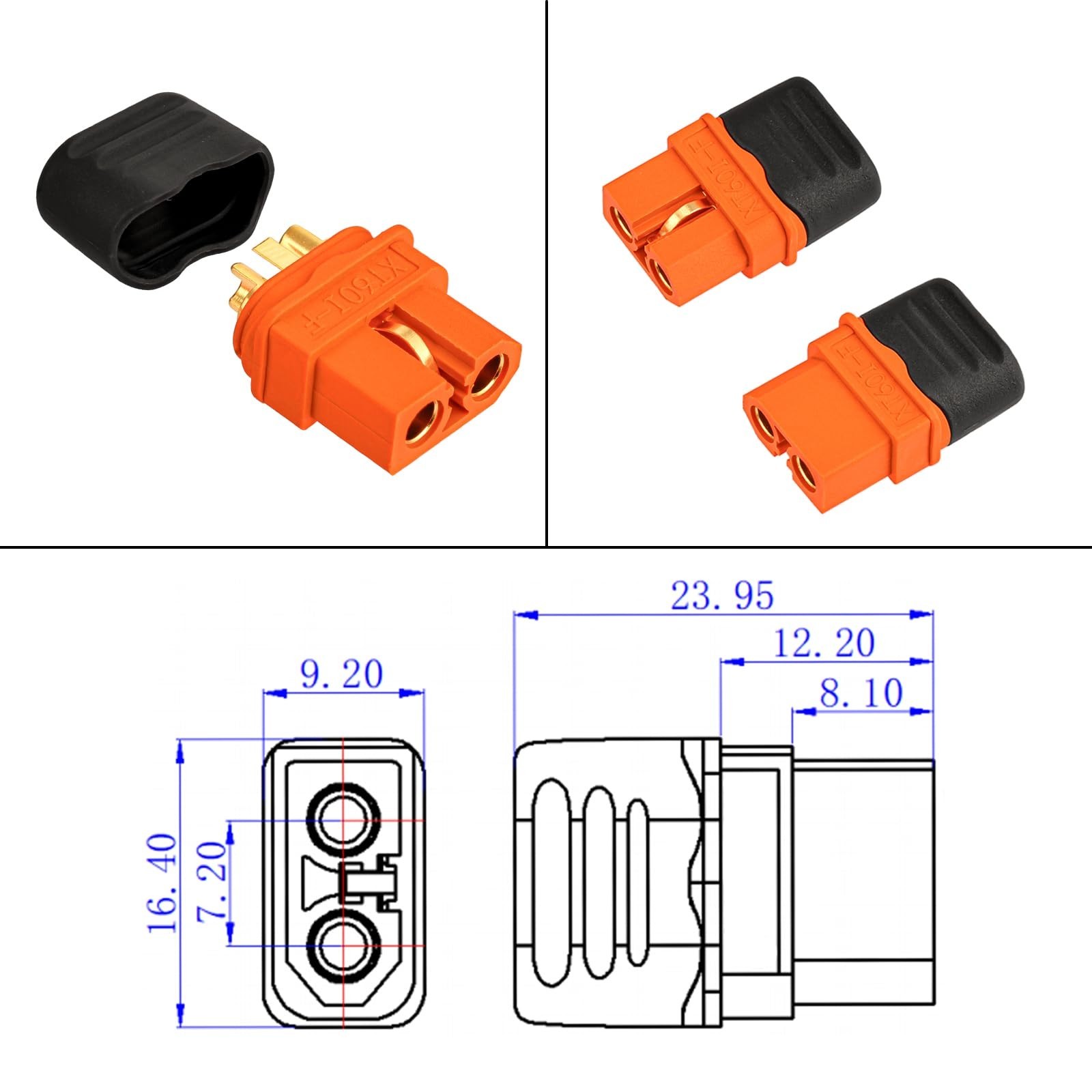 10AWG 25FT Solar Connector to XT60i Adapter Cable for Portable Power Station