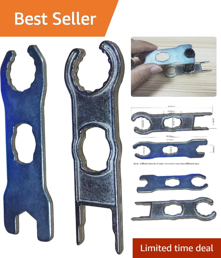 Professional MC-4 Solar Connector Tool – 1 Pair Metal Wrenches for Quick Unlock