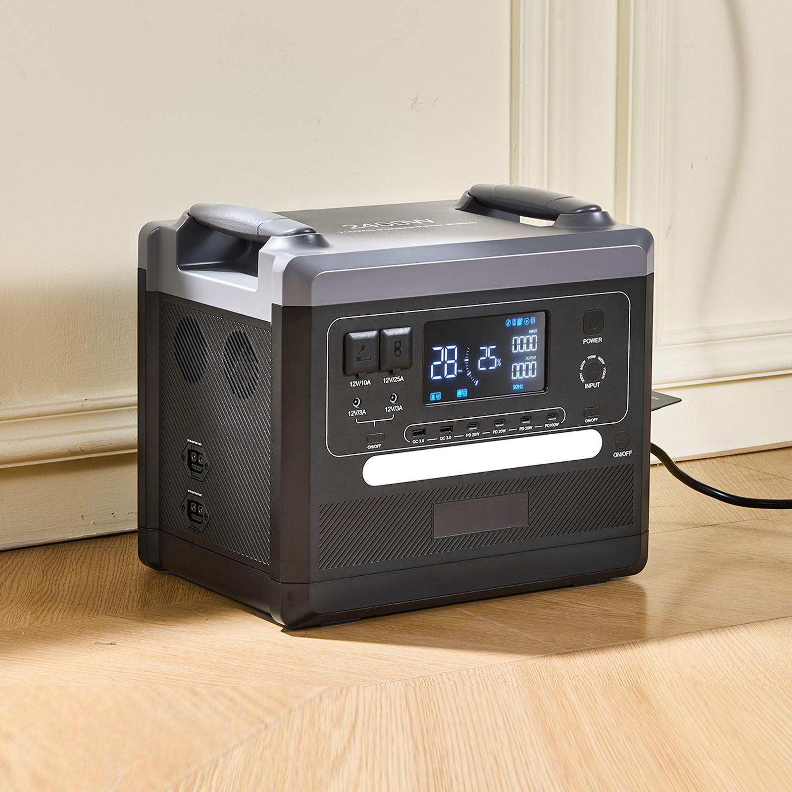 Uimoso Portable Power Station Solar Generator 2400W 2160Wh with 10 Outputs