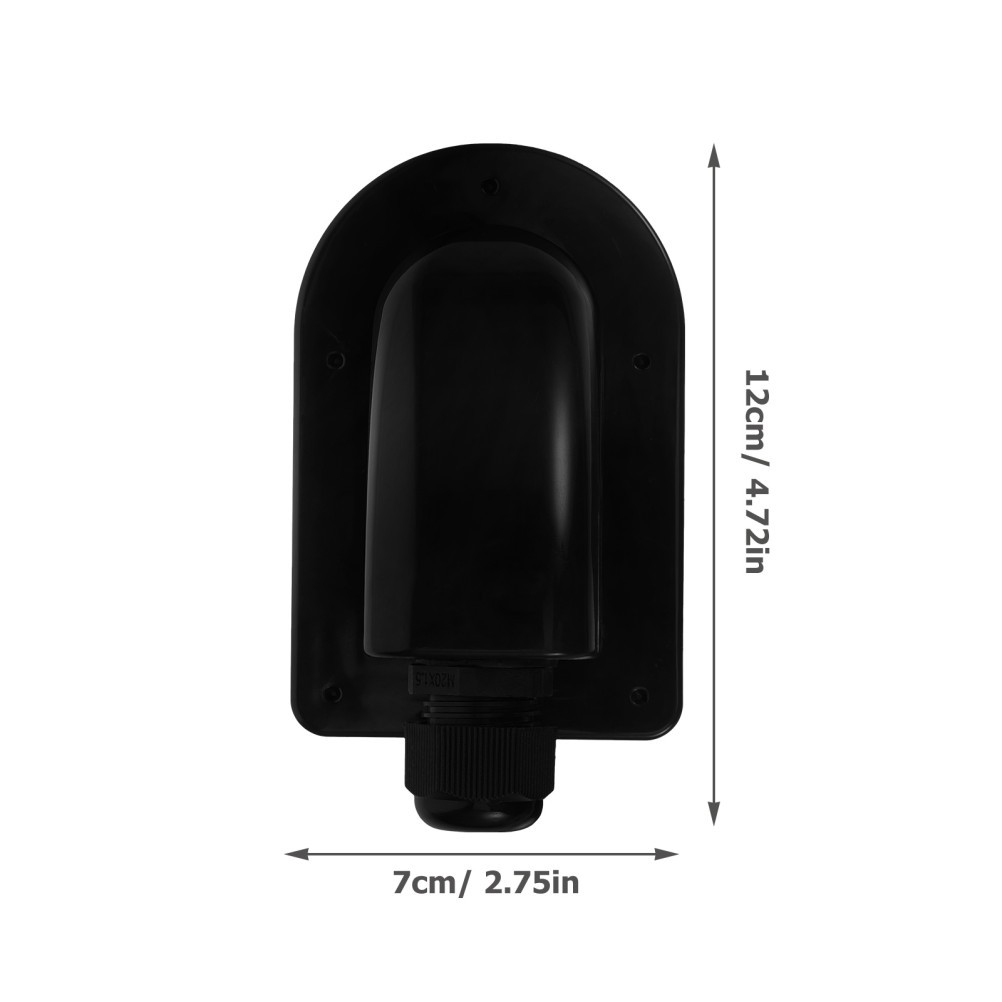 Single Hole Solar Cable Entry Box Black Plastic Junction Box for Outdoor Use