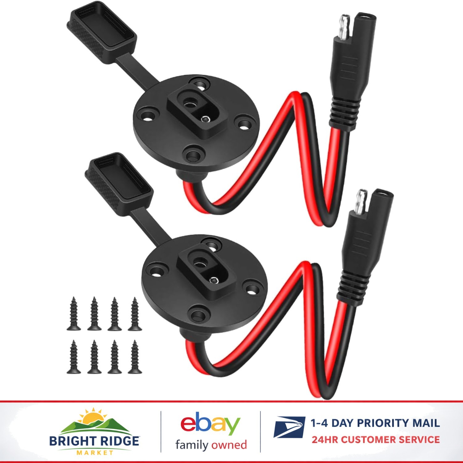 Weatherproof SAE Connector Power Socket for Solar Panel and Battery Charging