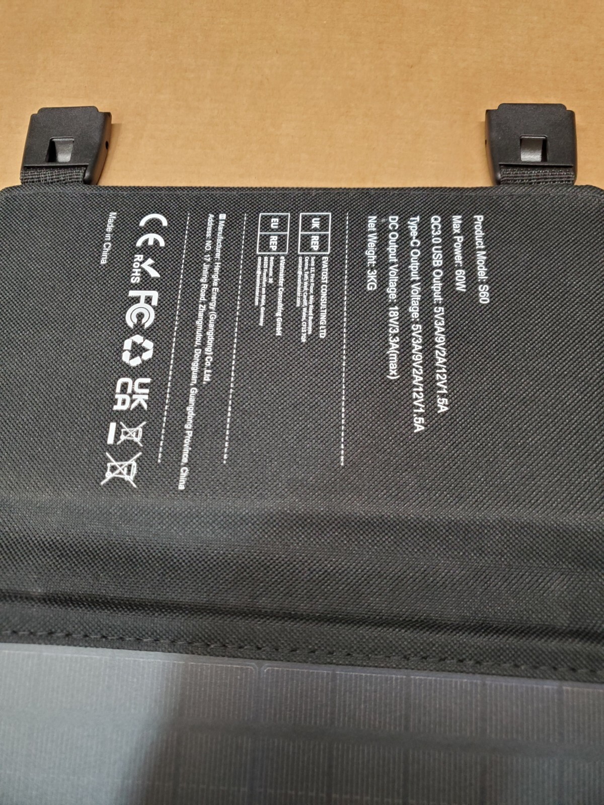 60W Solar Panel Portable Power Station, Foldable Solar Panel