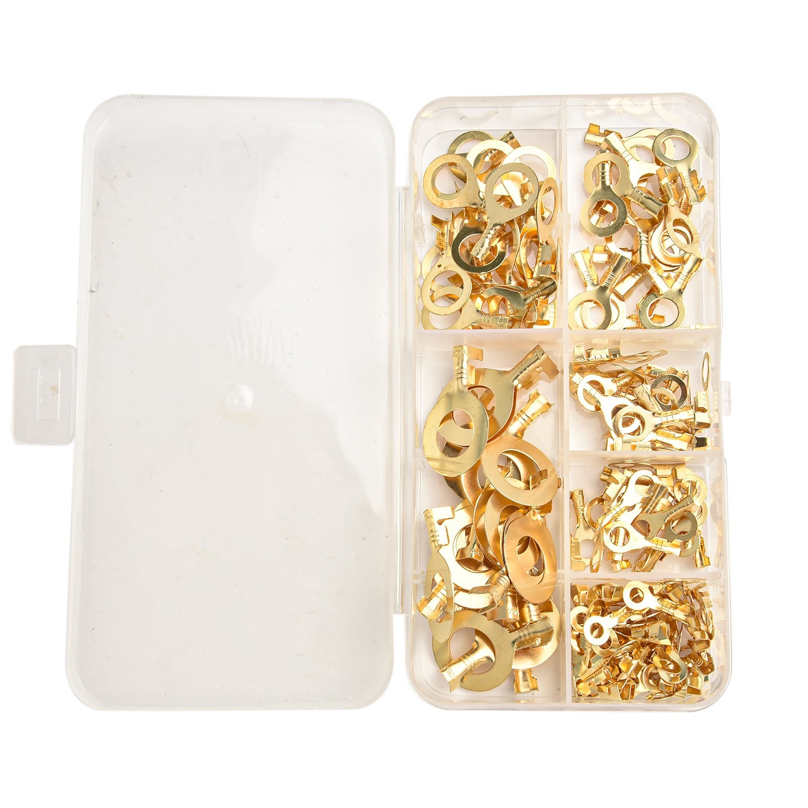 Cable Wire Connector Bare Terminal Brass Material Different Sizes Golden Color