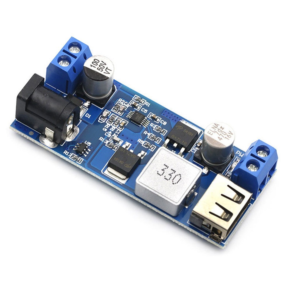 Wide Compatibility 24V 12V to 5V 5A Step Down Supply Converter USB