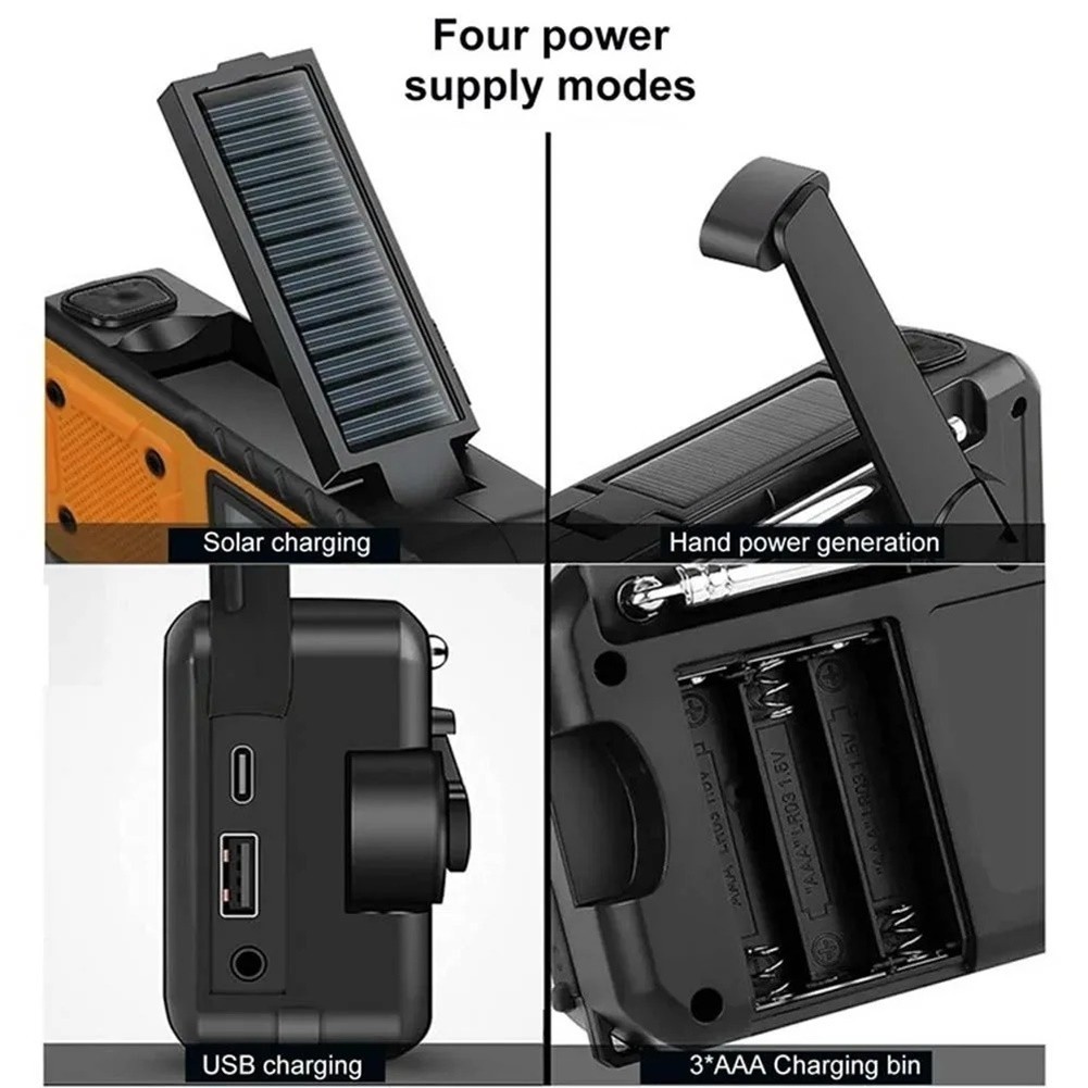 Battery Powered Radio Hand Crank Radio Nighttime Use For Crisis Situations