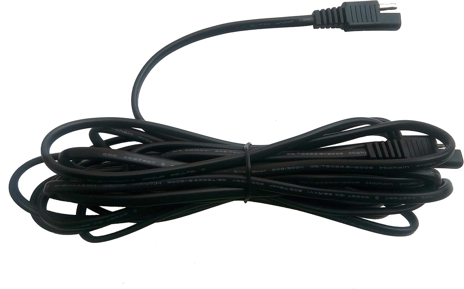Versatile 16FT SAE Extension with Battery Clamps & LED Indicator for 12V Charge