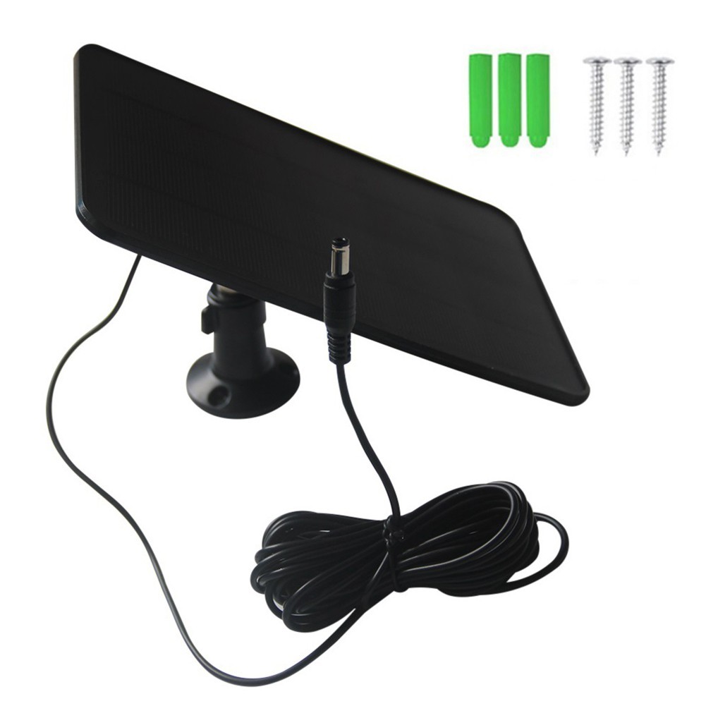 6W 5V Solar Panel for Recharging 3V-5V Batteries in Security Cameras Doorbells