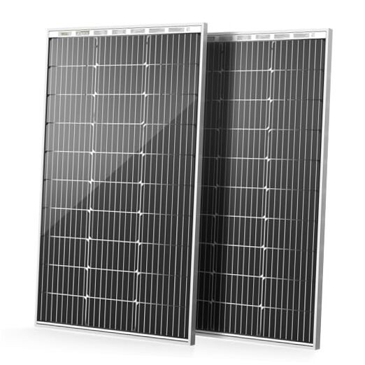 Bifacial 200 Watt 12V Solar Panel, 9BB Monocrystalline Solar Bifacial 2pcs