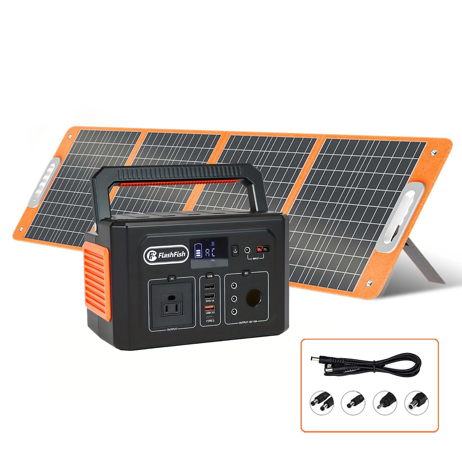 400W Outdoor Battery Power Supply Portable Power Station with Solar Panel 100W