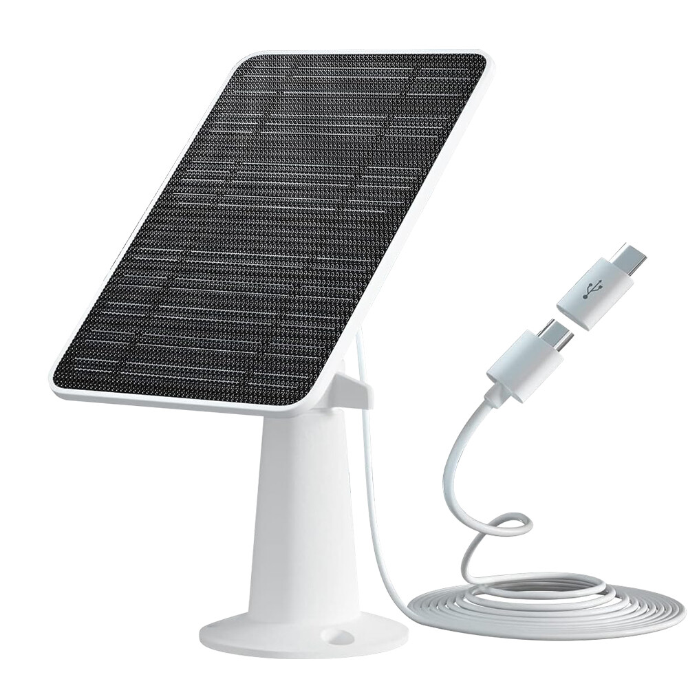 4W Solar Panel USB Power for Outdoor CCTV Security Camera Ring Battery Charger