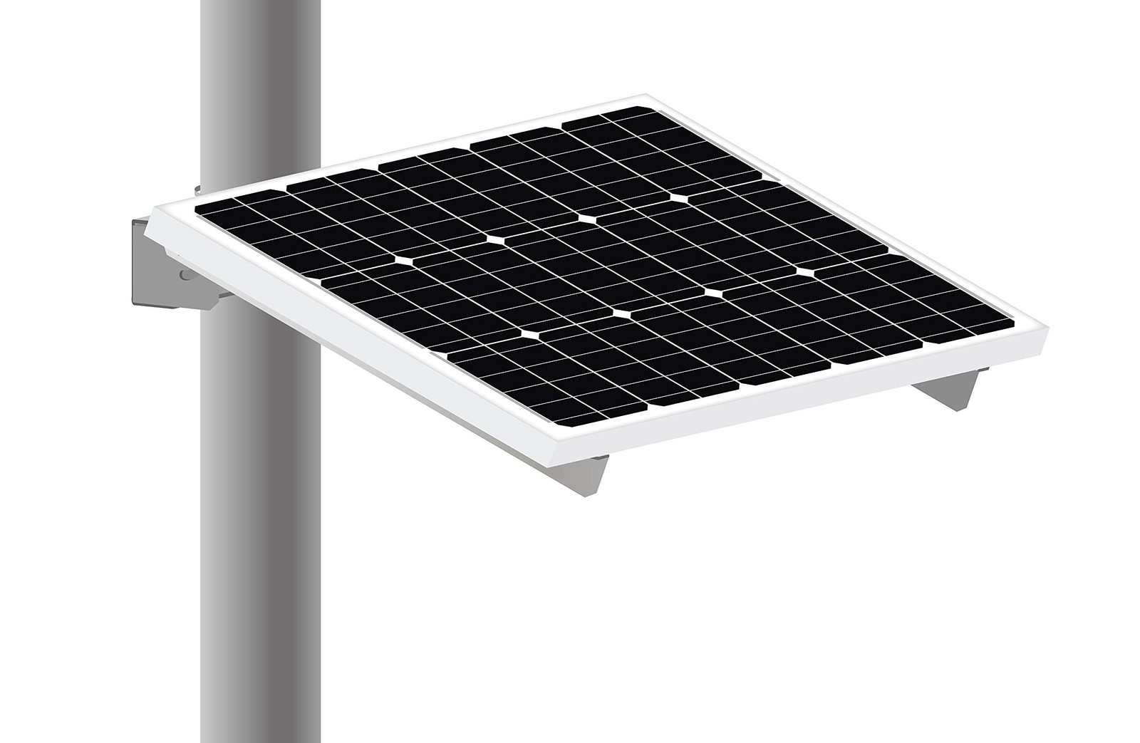 Universal Solar Panel Heavy Duty Double Arm Pole Wall Mount for 50W-60W Slim …