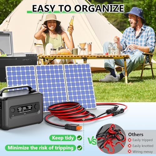 Solar to XT60i Extension Cable 10AWG 25FT XT60i Female to Male 10AWG-25FT
