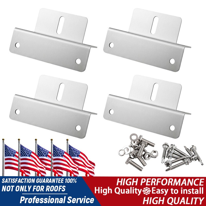 4/8PCS Solar Panel Z Bracket Mounting Kit Aluminum Alloy for RV Boat Roof Wall