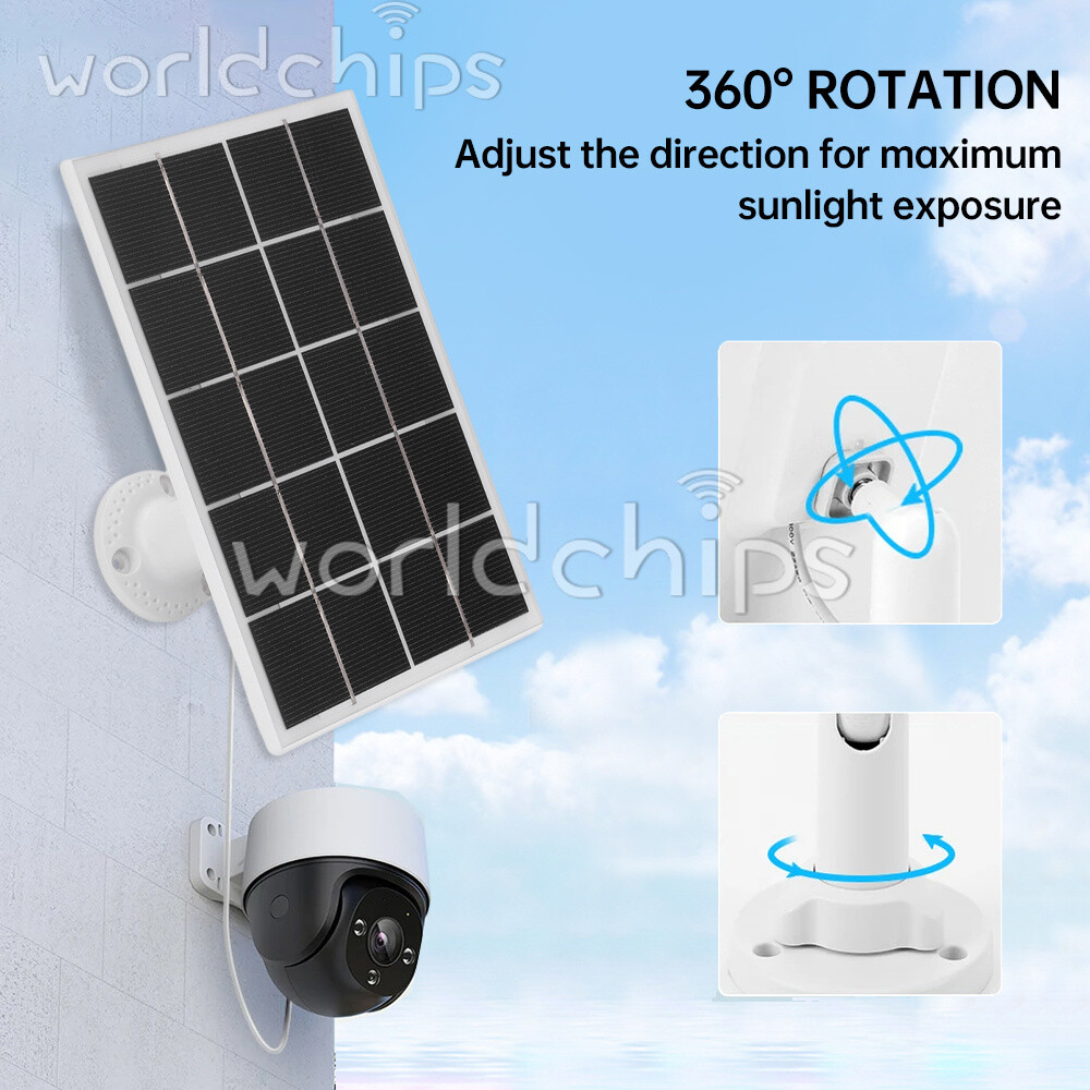 8W 5V Microcrystal Solar Panel + Mounting Bracket For Security Camera Water Pump