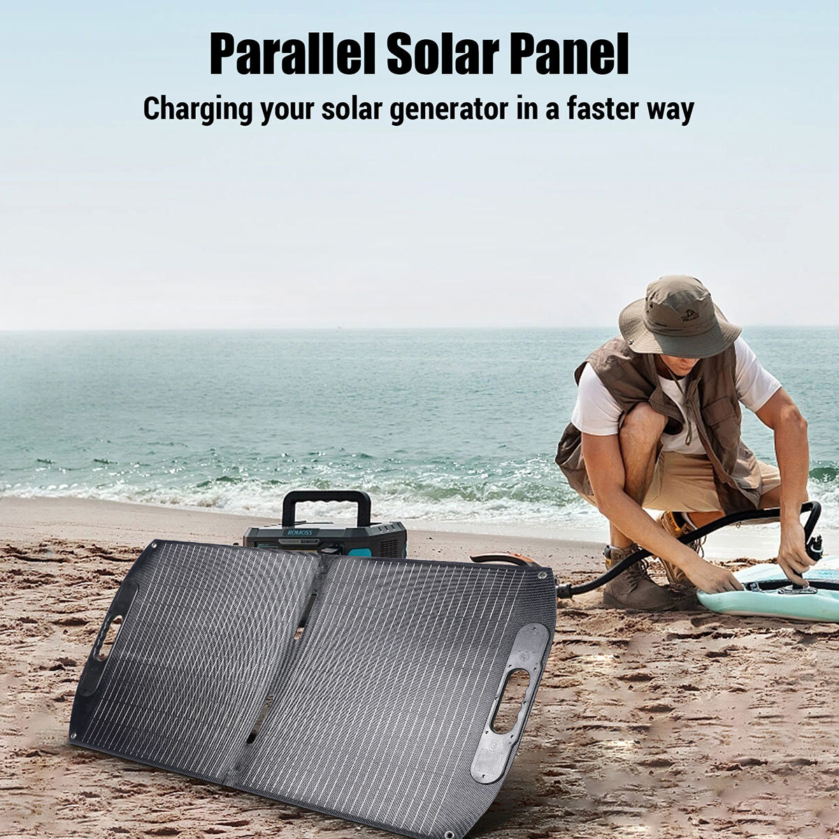 100W Watt Folding Solar Panel Portable Mono RV Camping Battery Charge Boat 12V