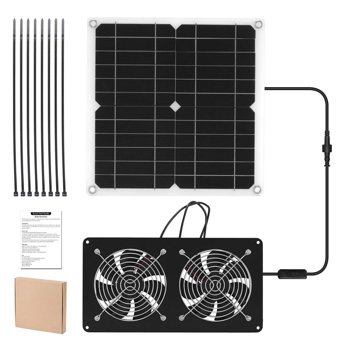 15W Solar Powered Fan for Shed,Chicken Coop,Greenhouse Waterproof Exhaust Fan us