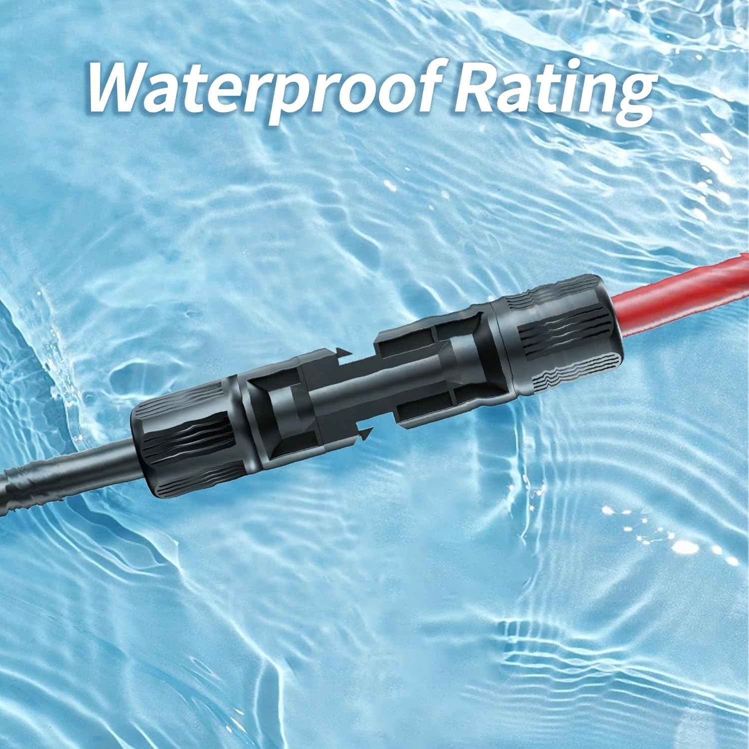 10AWG Solar Extension Cable 30FT Red Black w/ Connectors 10 Gauge
