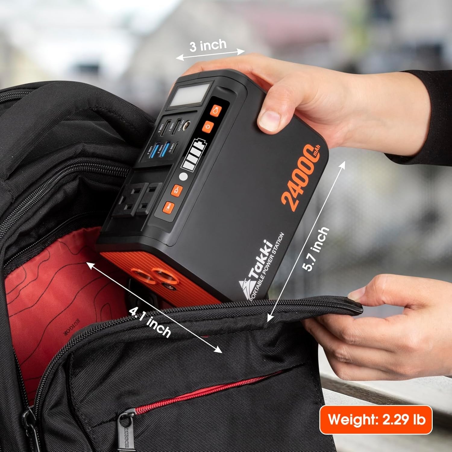 Emergency-Ready 88.8Wh Battery Generator with 8 Outputs & Built-in Flashlight