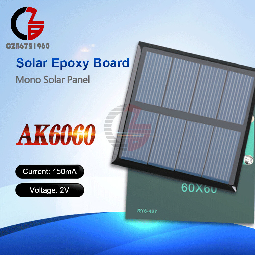 Mini Mono Solar Panel Small Solar Cell PV Module Charger 0.5V/2V/5V/6V/9V/12V