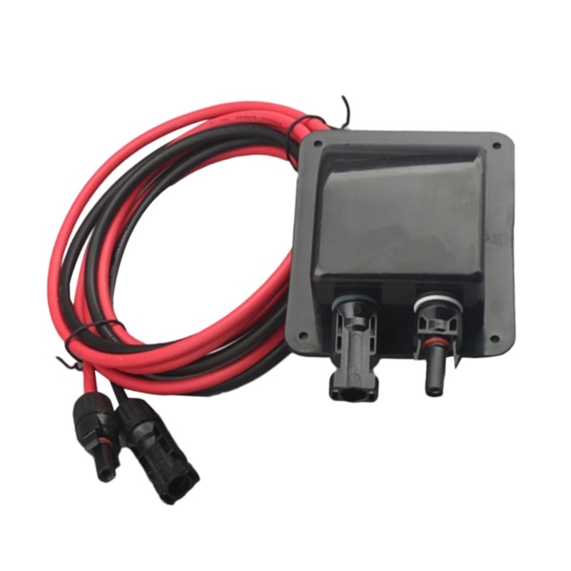Campers Solar Cable Entry Double Port Waterproof Connectors ABS With Wiring