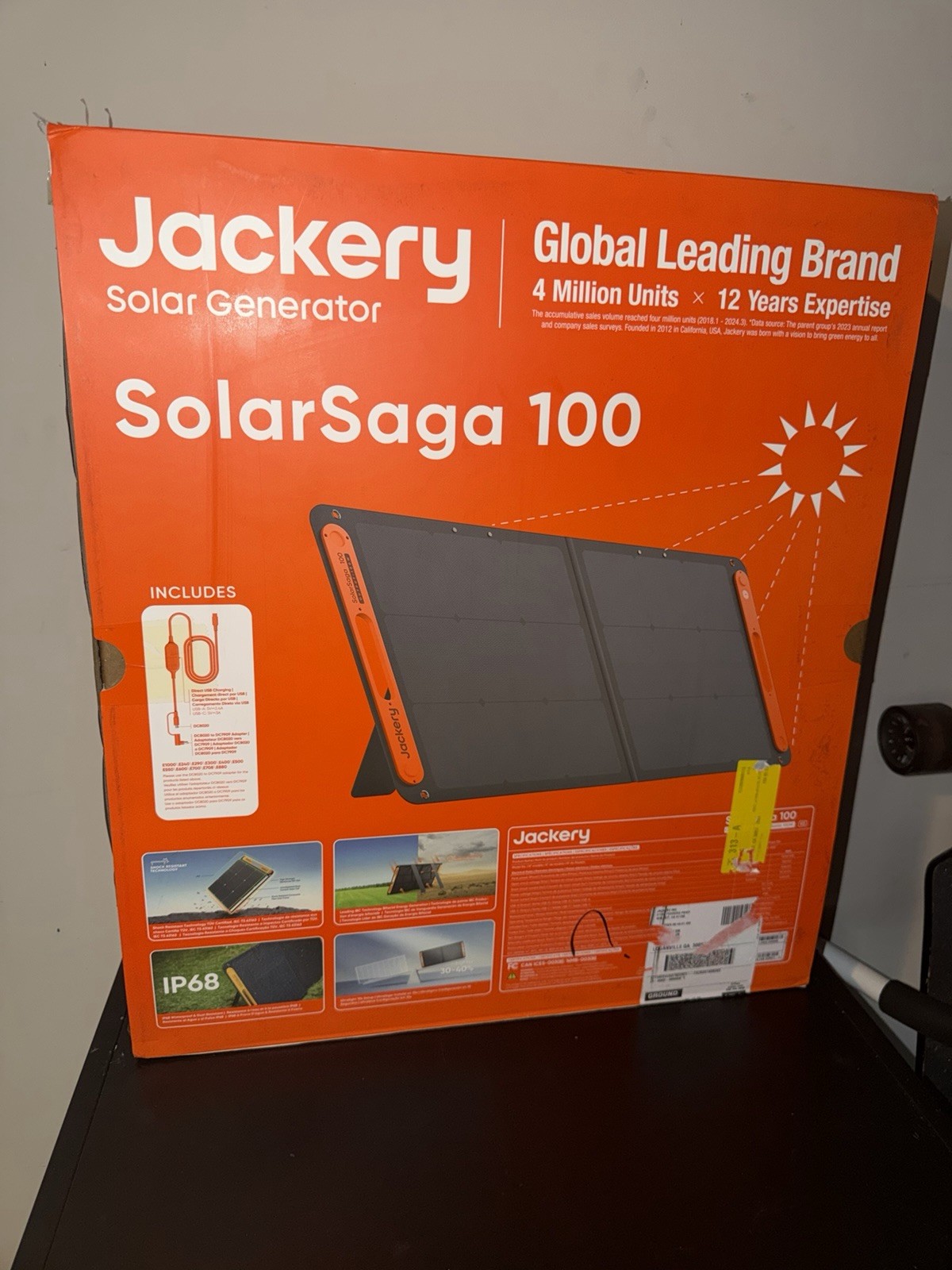 Jackery SolarSaga 100W Solar Panel – SP100BK1