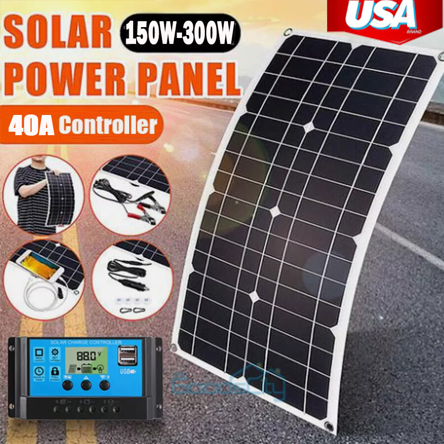Waterproof Semi-Flexible Solar Panels(150w/300w),12v Battery Energy Charging