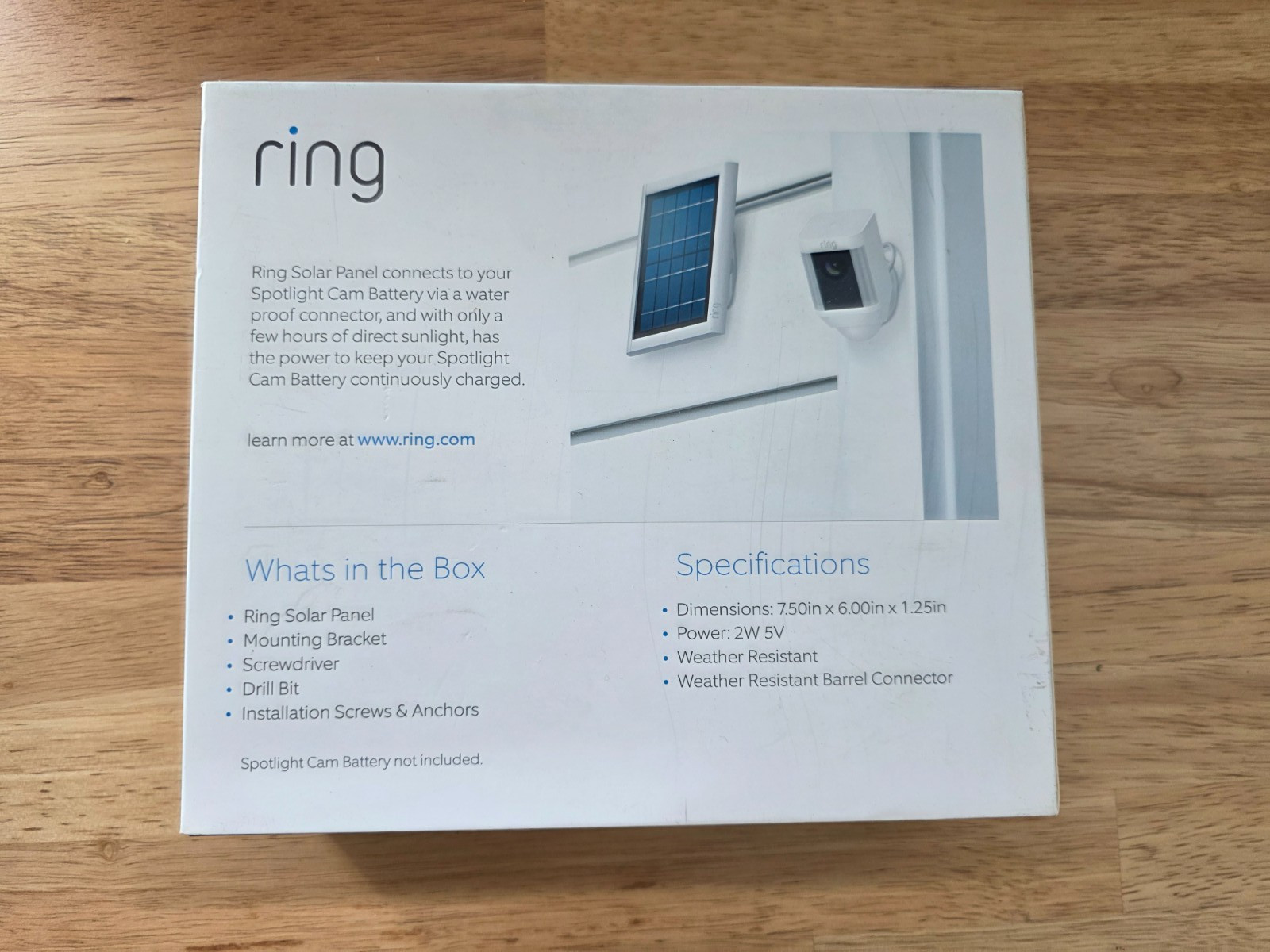 Ring 2W Solar Panel White