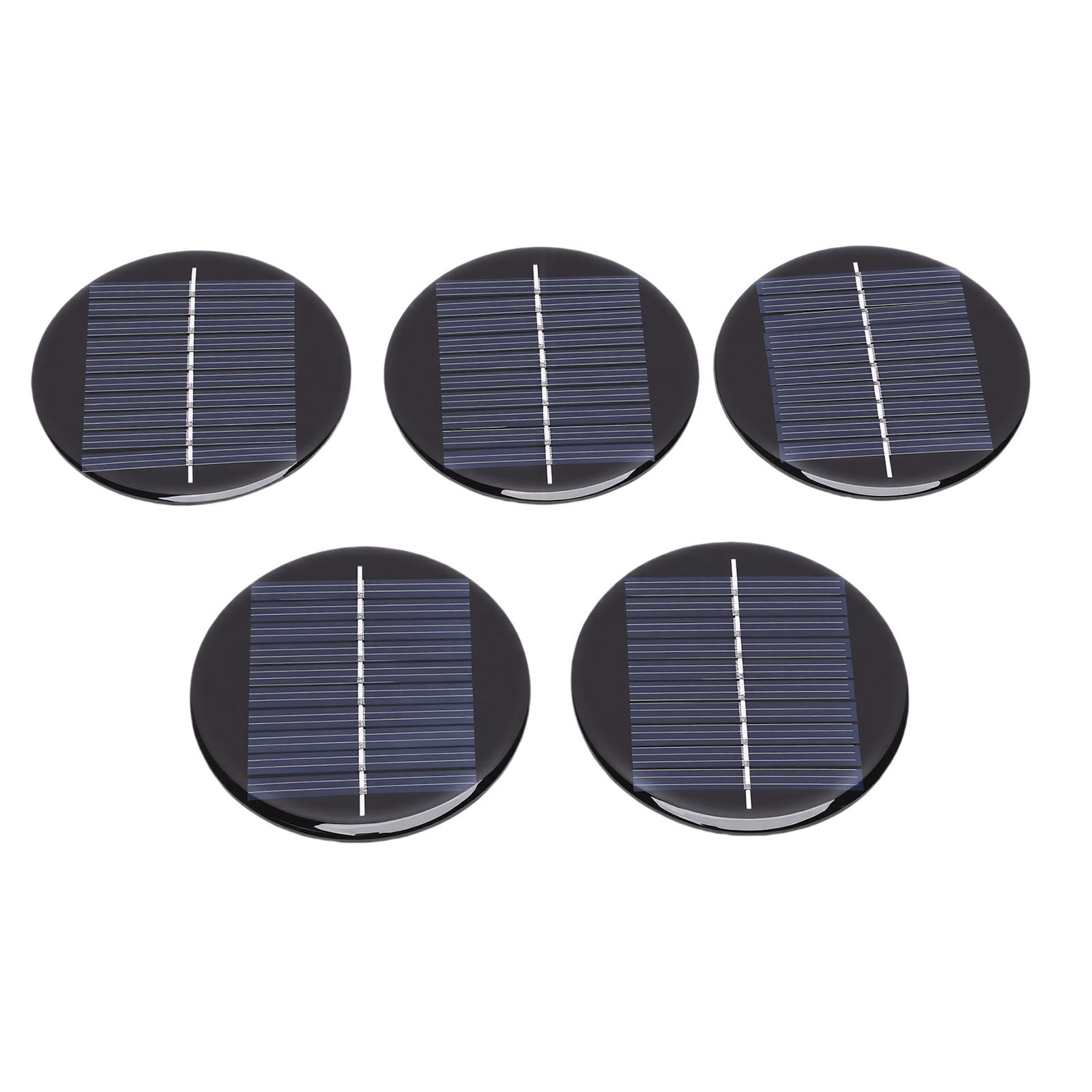5pcs Round Monocrystalline Silicon Solar Panel For Small Devices PWJM