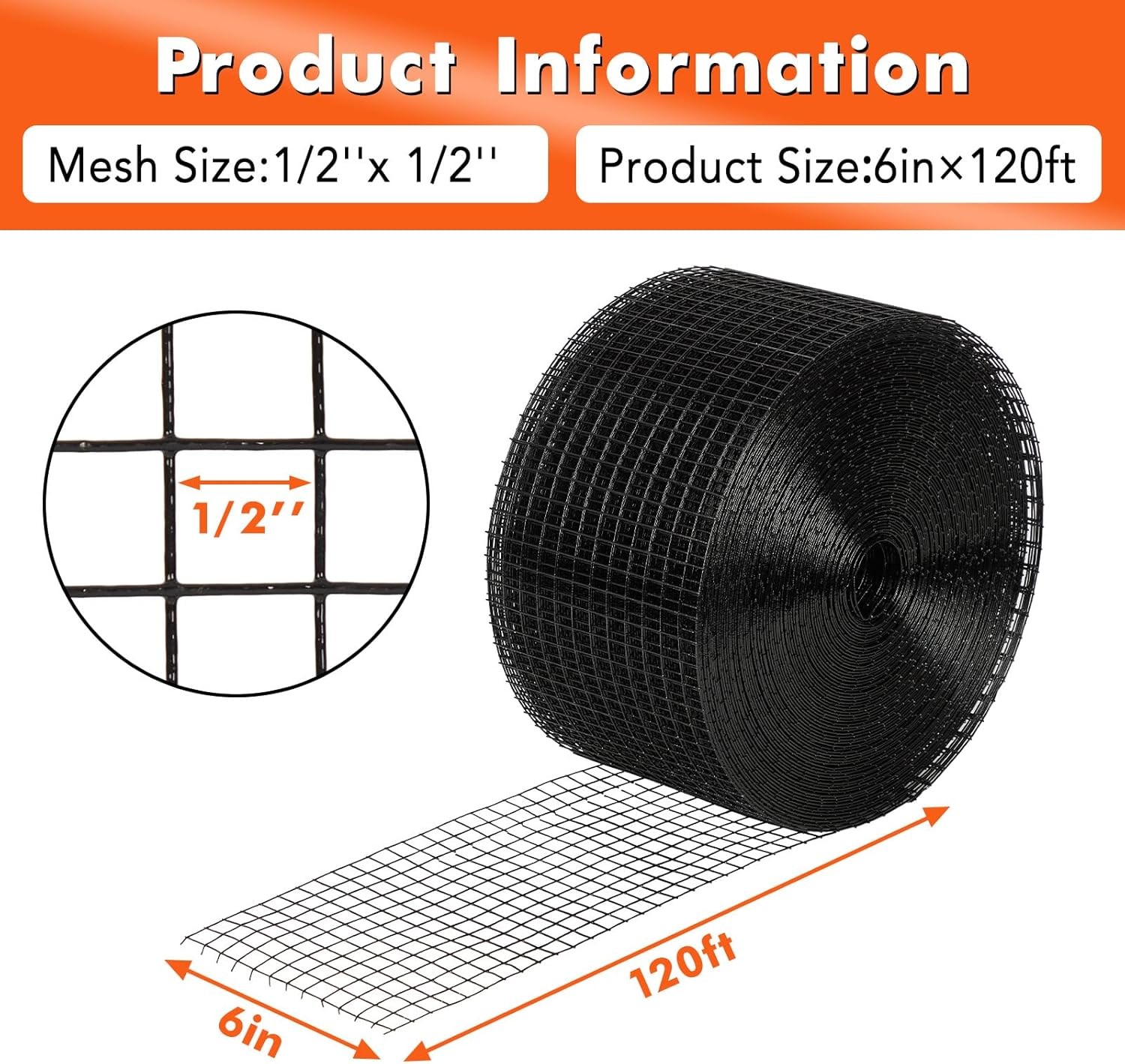 6in x 50/100/120ft Solar Panel Bird&Critter Guard Kit Wire Mesh for Bird Control