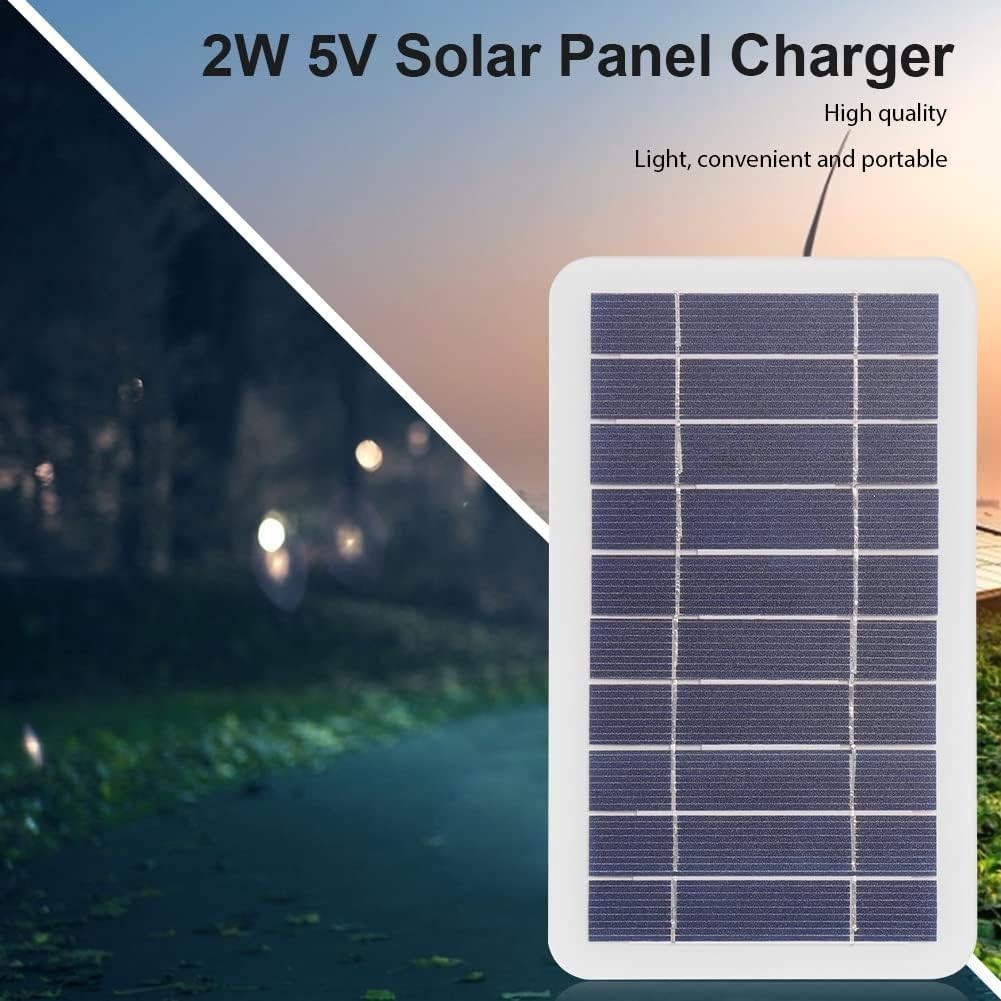 Versatile 2W Portable Solar Charger – Lightweight and Weather-Resistant Design