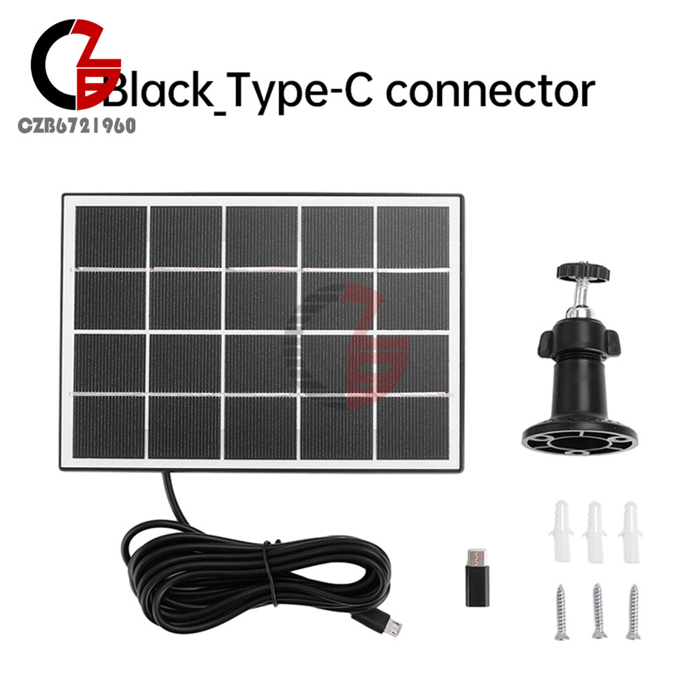 8W 5V Microcrystal Solar Panel with Mounting Brackets Security Camera Water Pump