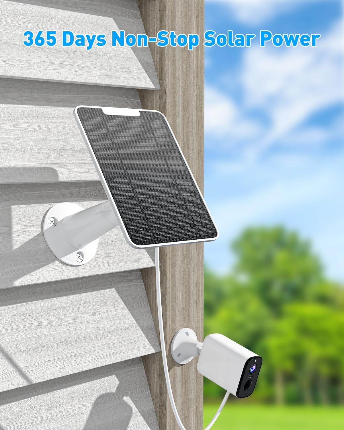 5V 6W Solar Panel Charger 3 Pack for Security Camera Weatherproof