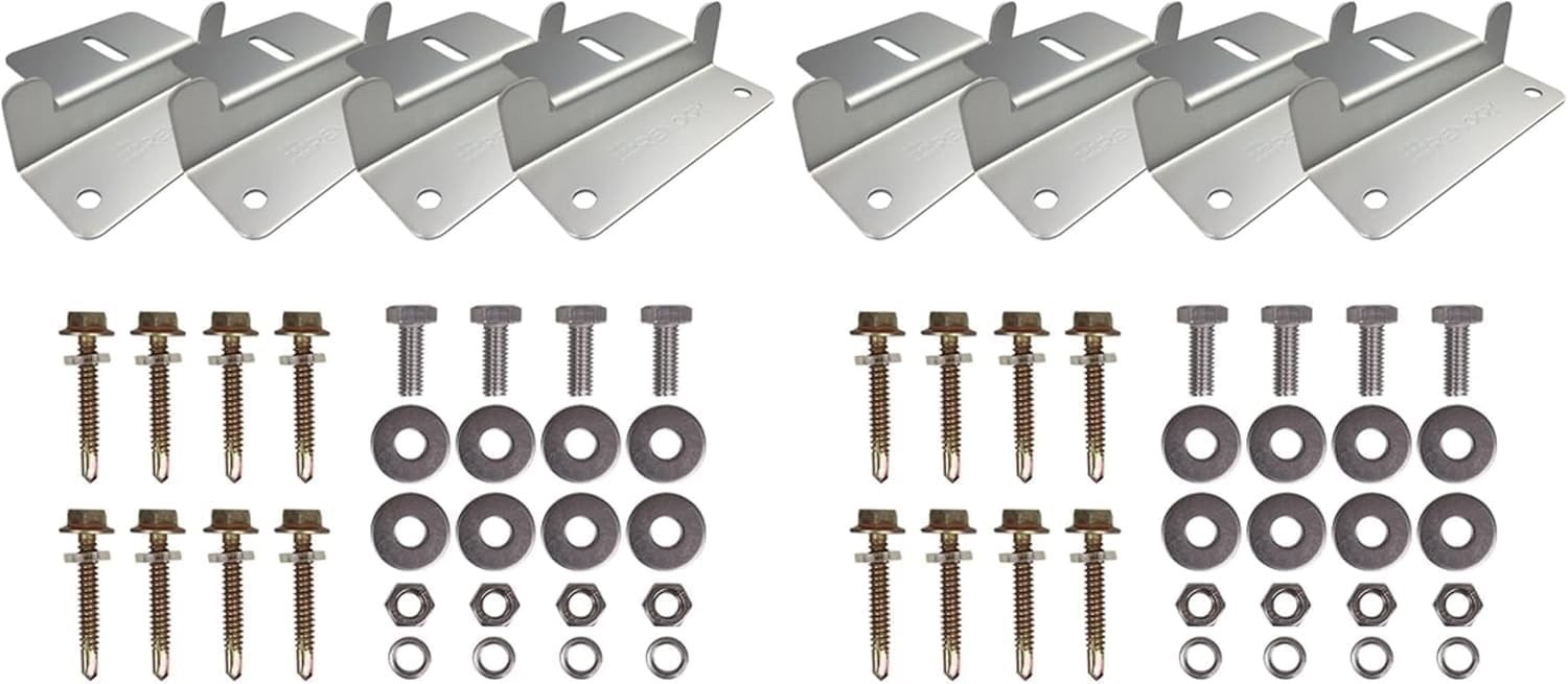 Renogy Solar Panel Z Bracket Mount Kit 2 Sets RV Boat Trailer