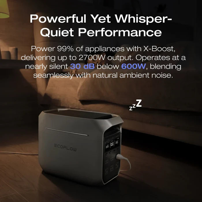 EcoFlow DELTA 3 Plus 1024Wh Portable Power Station with 1800W Output and X-Boost