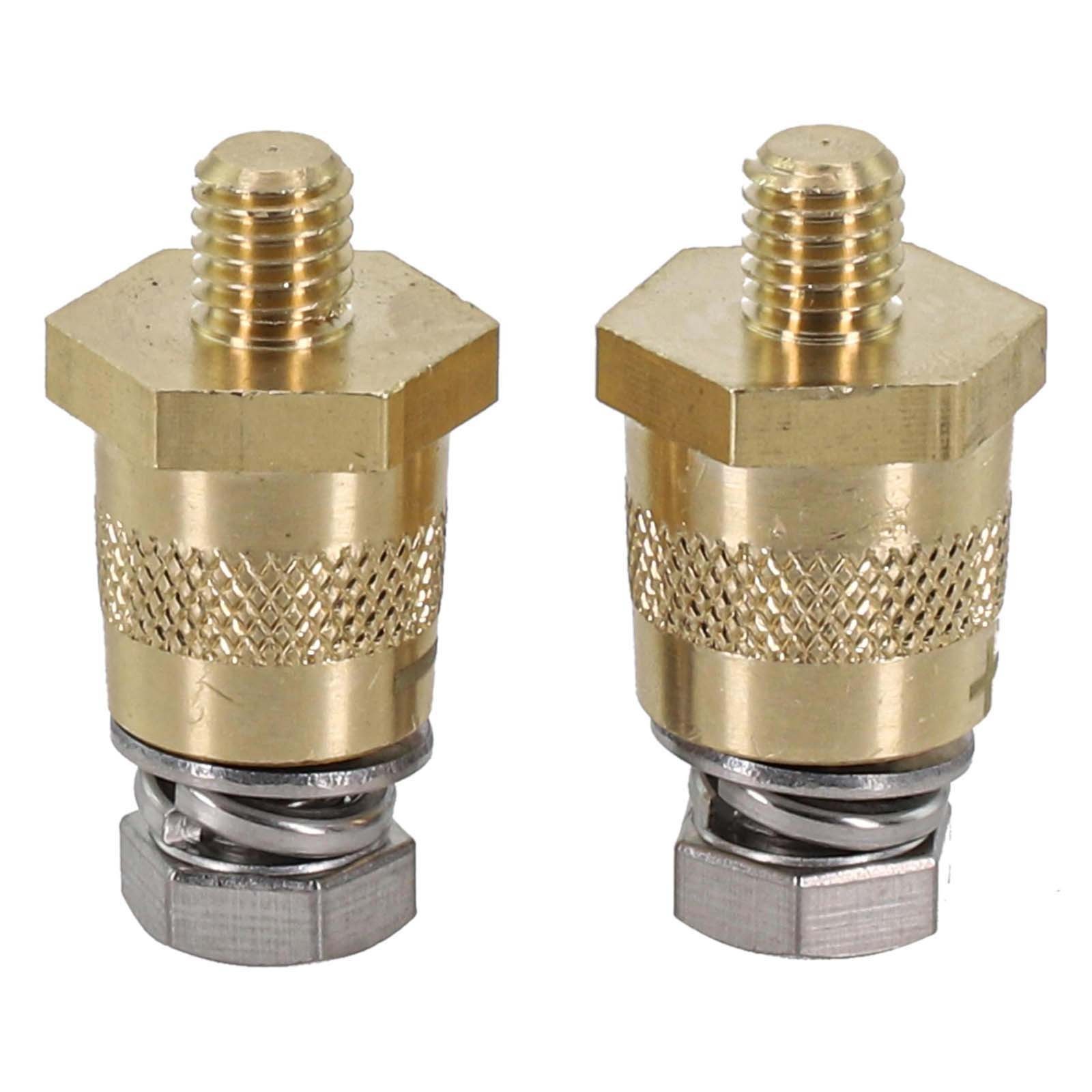 Solid Brass M8 Battery Connectors Easy Identification Positive Negative Ends