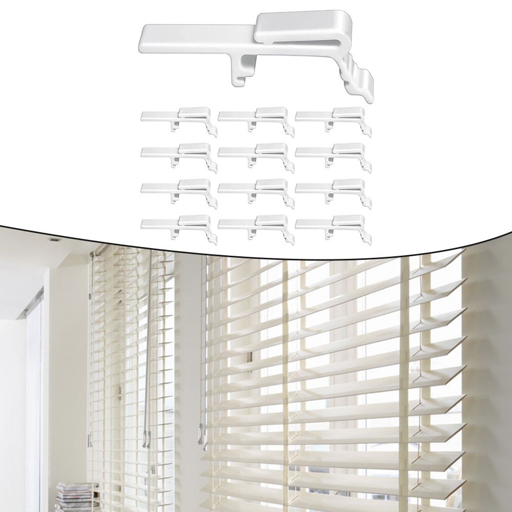Robust Plastic Vertical Blinds Clips Set 12 Pieces for Easy Installation