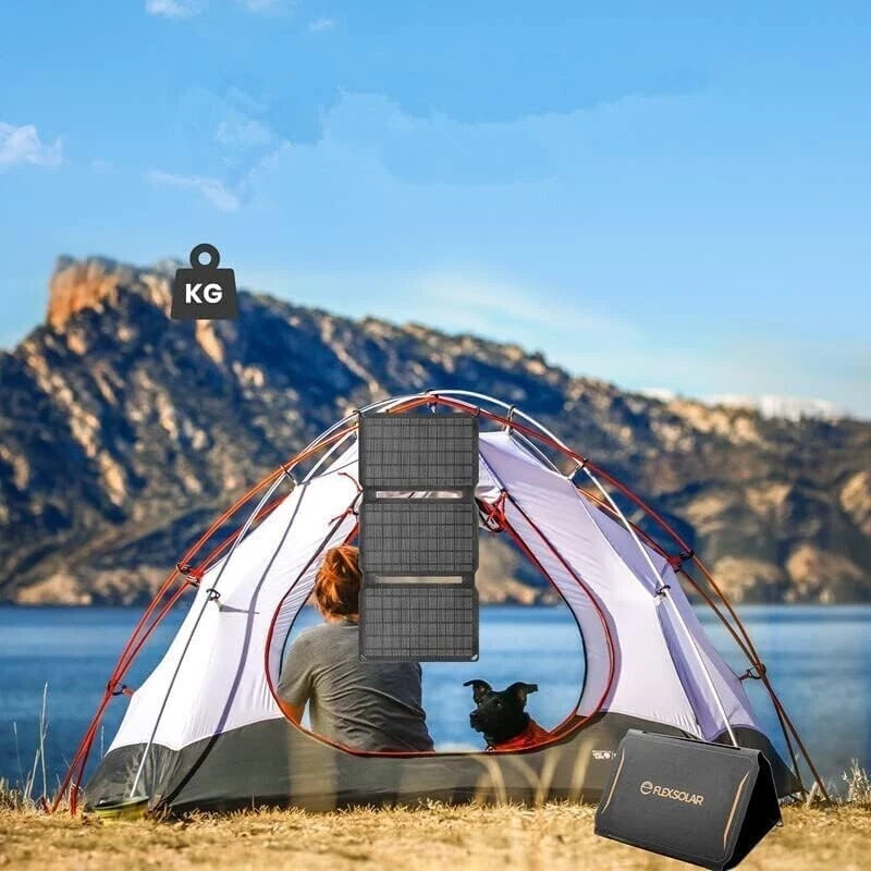 FlexSolar 20W Solar Panel ETFE Foldable Monocrystalline PV Module Solar Charger