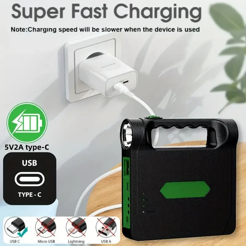 Portable Power Station 6000mAh Solar Generator Perfect for Home RV or Camping