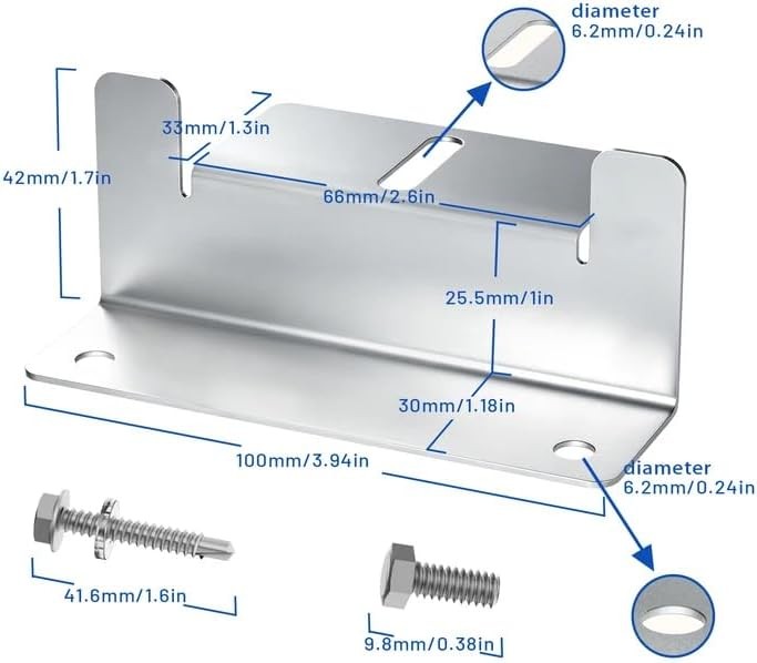 AeternaSol Solar Panel Mounting Brackets System for PV RV Roof Off-Grid Garden