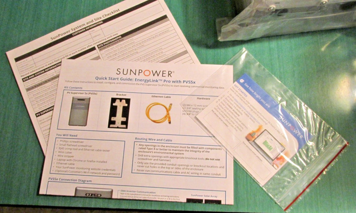 SunPower PV Supervisor 5X – Solar Monitoring System – Pt. 517463 -NIB (Open box)