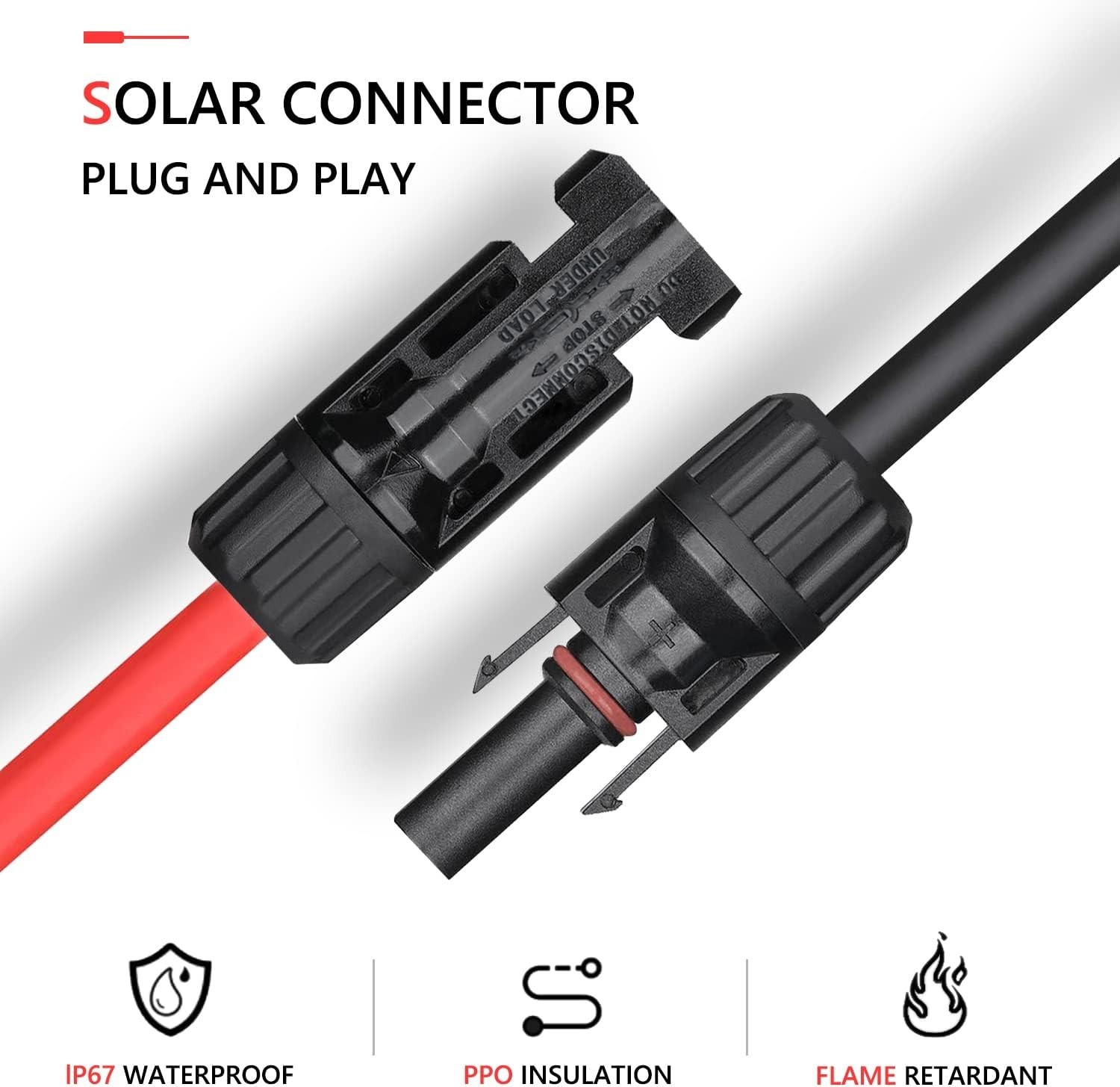 Solar Crimping Tool Kit for 2.5/4/6mm²/10-14AWG, with 12 Pairs Male Female So…