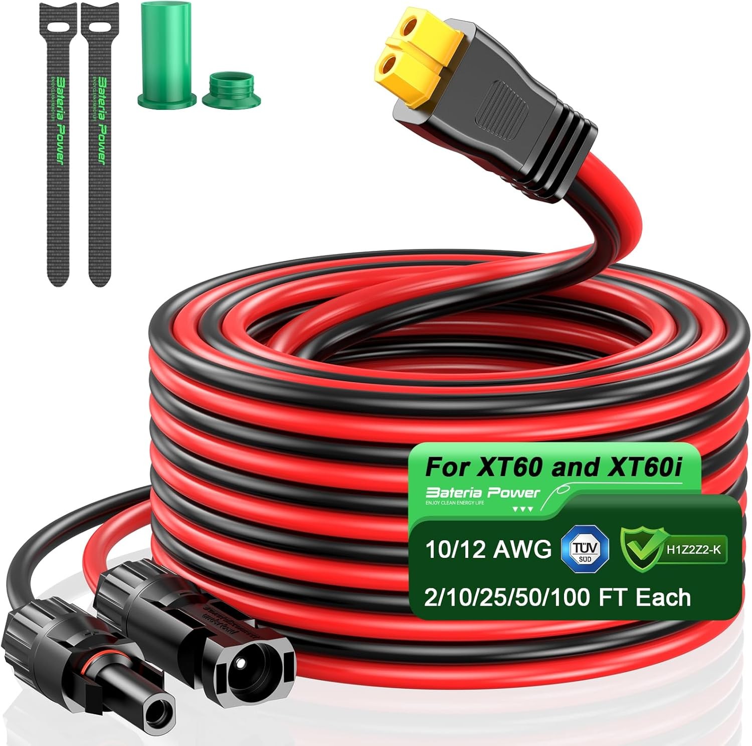 XT60 Solar Extension Cable 50ft 12AWG for BLUETTI