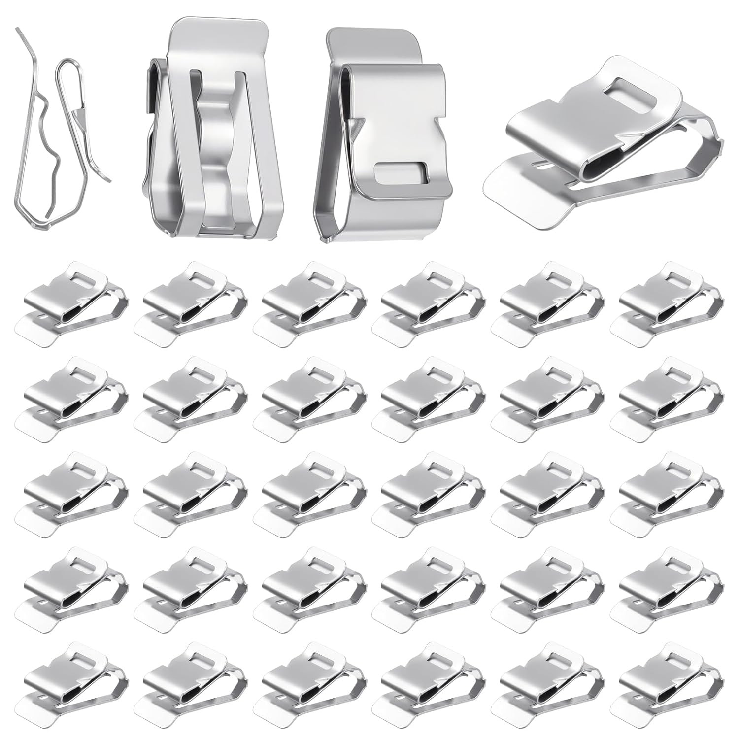 Stainless Steel Cable Clips for Solar Panel Wiring – 100 Pcs, Silver