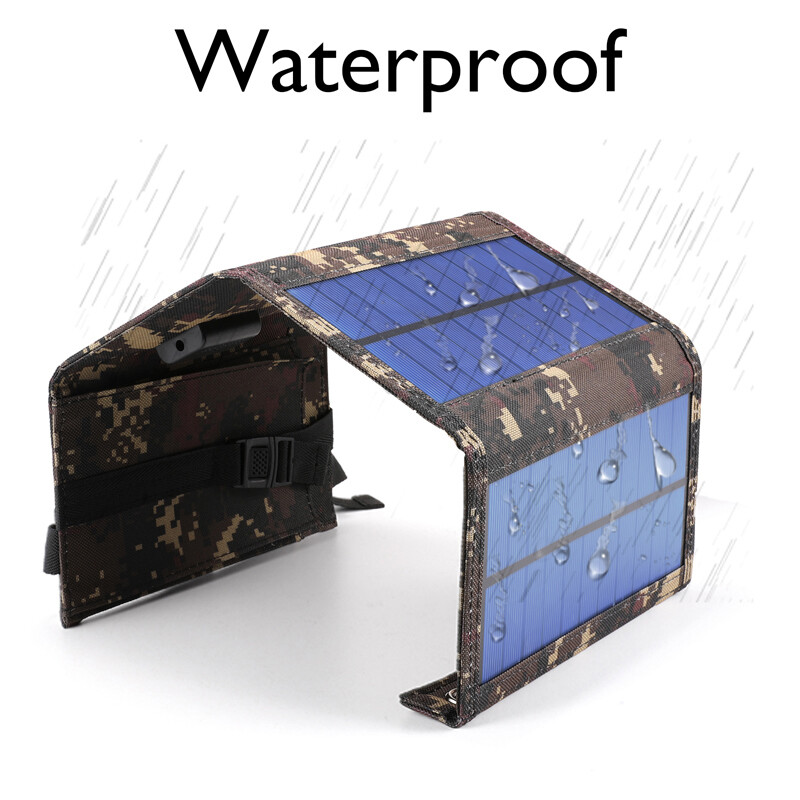 80W USB Solar Panel Folding Power Bank Outdoor Camping Hiking Phone Charger