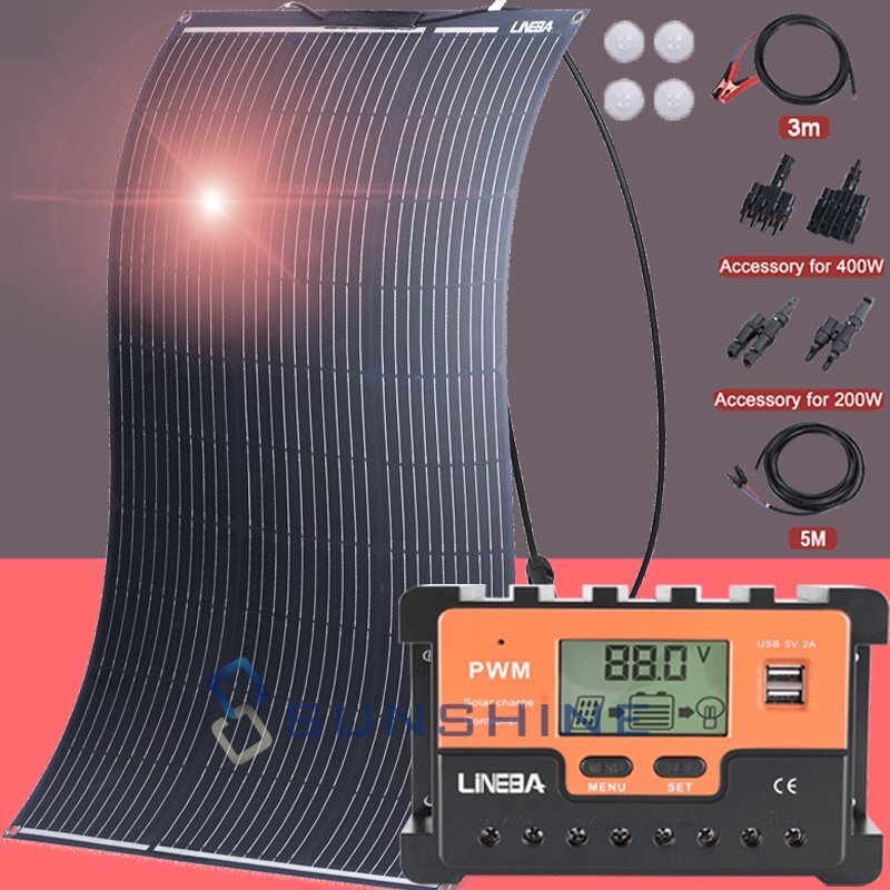 400W Solar Panel Kit Power Inverter Solar Generator Home Off Grid Solar System