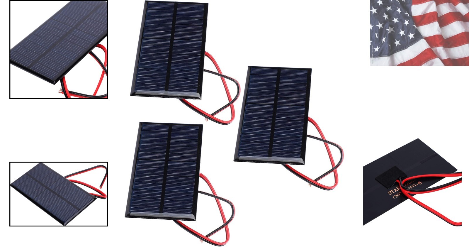 Mini Solar Panel, 3Pcs DC 6V Solar Cells Charger Power Module Polycrystalline…